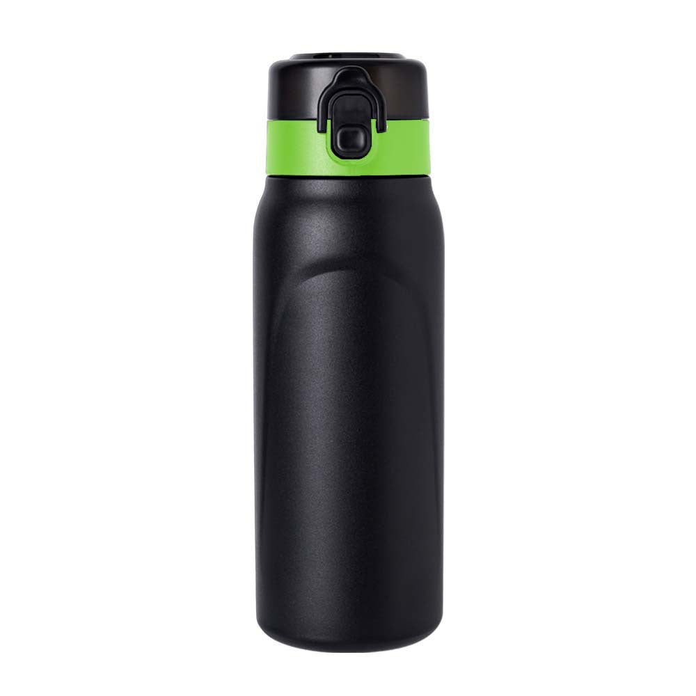 Edelstahl-Trinkflasche 750 ml mit Strohhalm