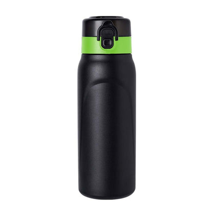 Edelstahl-Trinkflasche 750 ml mit Strohhalm