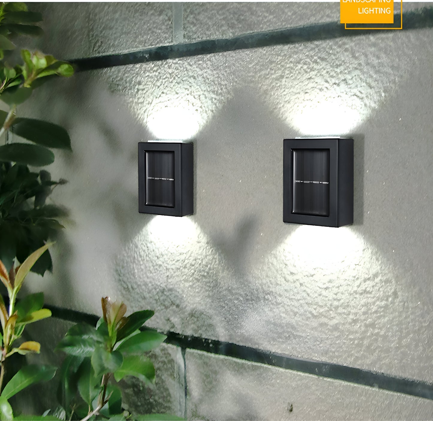 Brehn | Solar Außenlampe LED IP65 wasserdicht Schwarz
