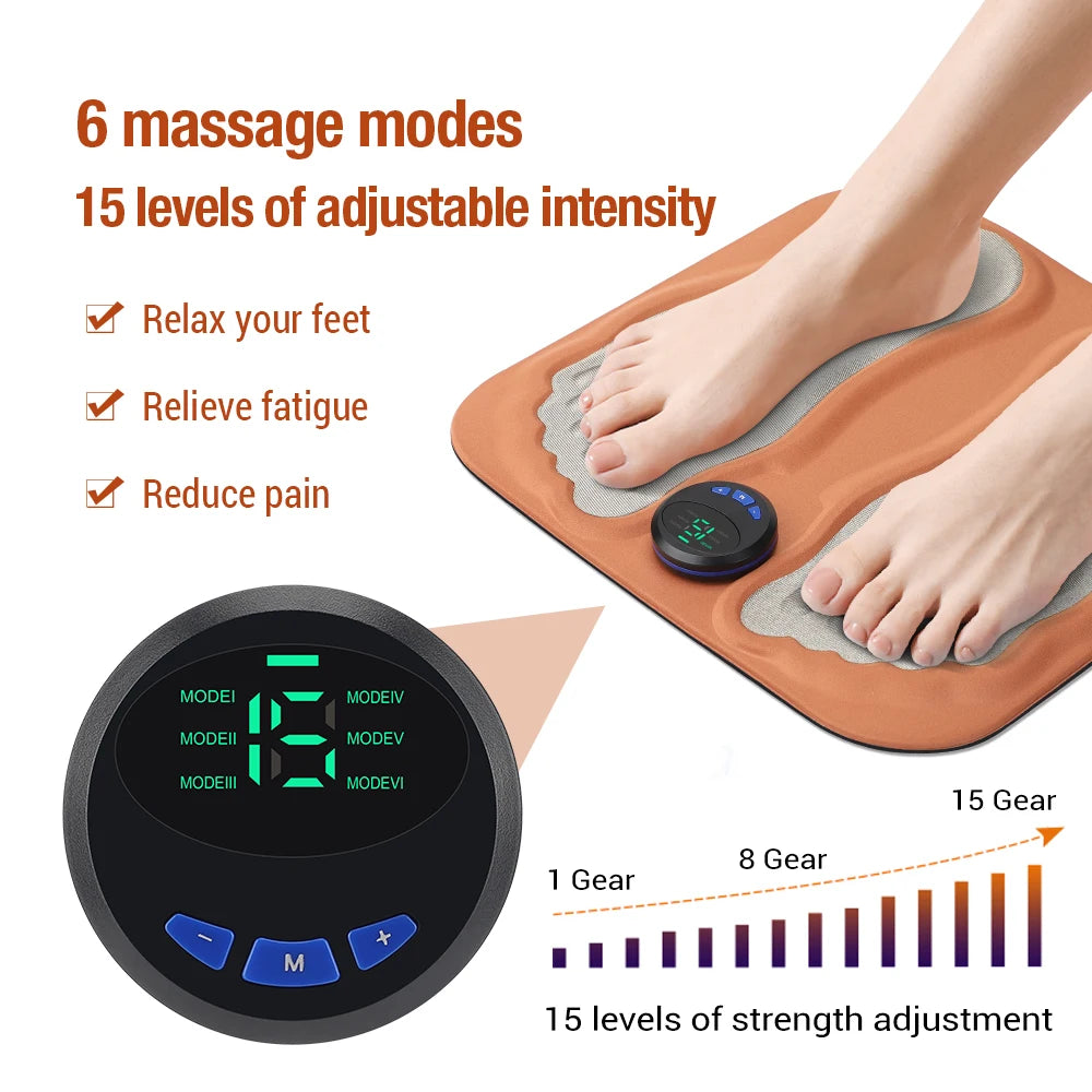 3D-Fußmassagepad | Schmerzlinderung für müde Füße in Sekunden – Bequem von zu Hause | Brehn