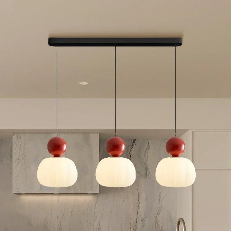Brehn | Art Deco Pendelleuchte in Creme-Schattierung – Stil und Eleganz