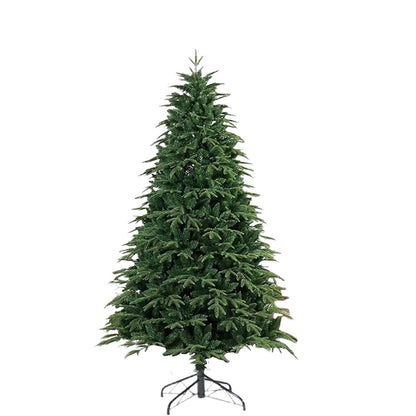 Künstlicher Weihnachtsbaum mit LED-Beleuchtung – Fichten-Optik aus PE, Steckmontage ohne Werkzeug