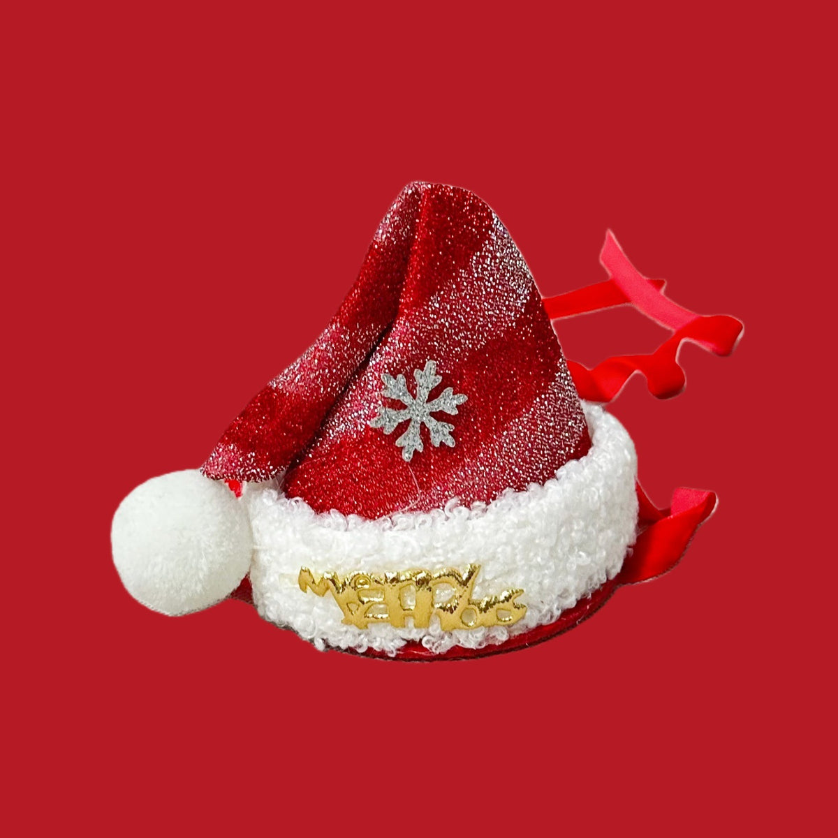 Weihnachts-Accessoires für Haustiere, Hut und Schleife