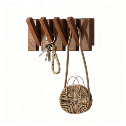 Holz-Wandgarderobe Klaviertasten-Design, 4–12 Haken