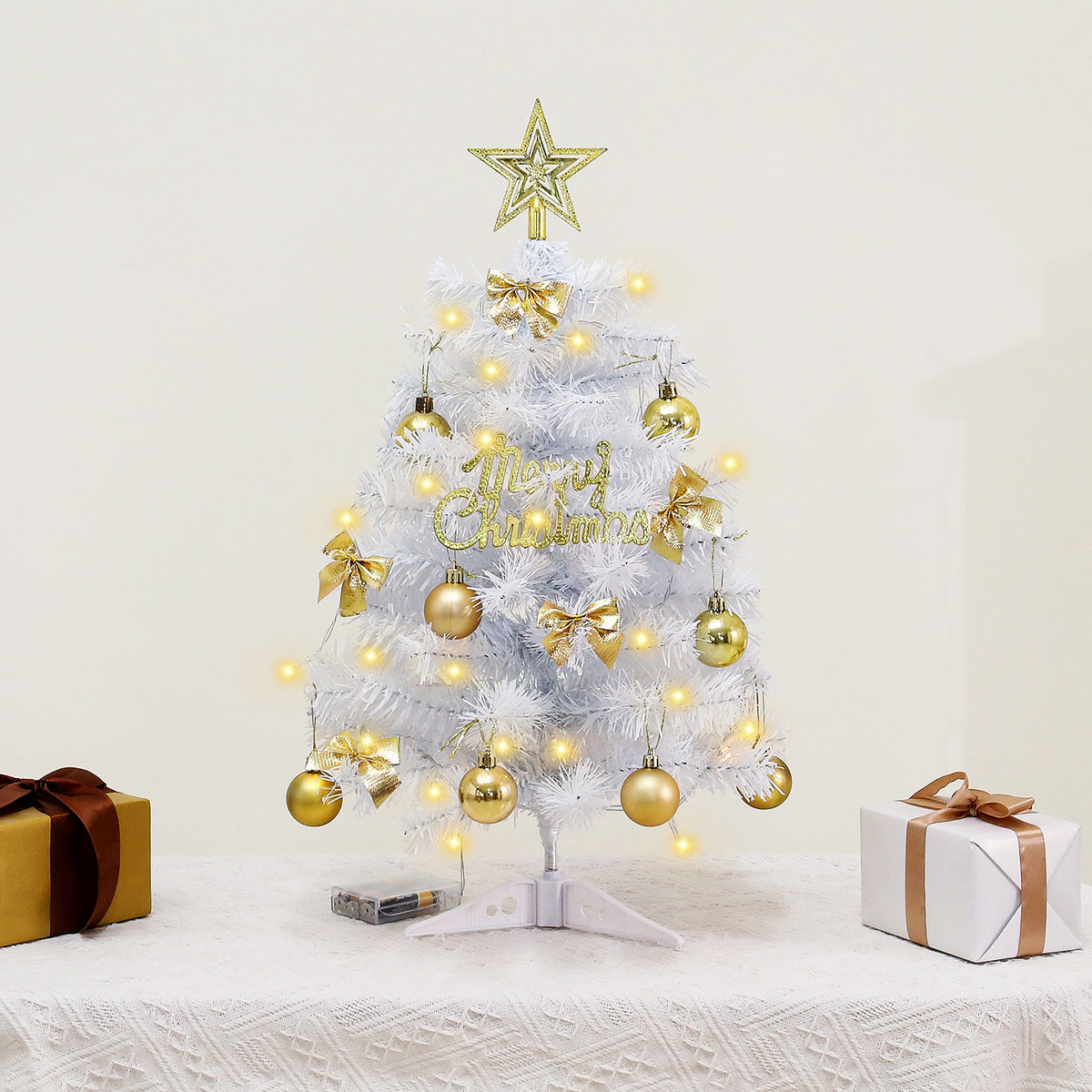 Künstlicher Weihnachtsbaum 130 cm inkl. Lichterkette