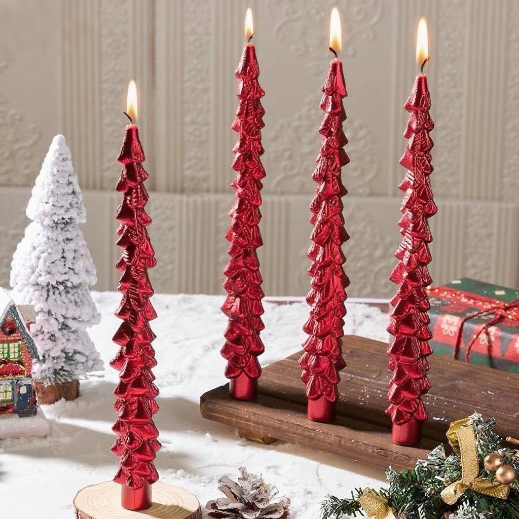 Weihnachtsbaum-Duftkerze, handgefertigt