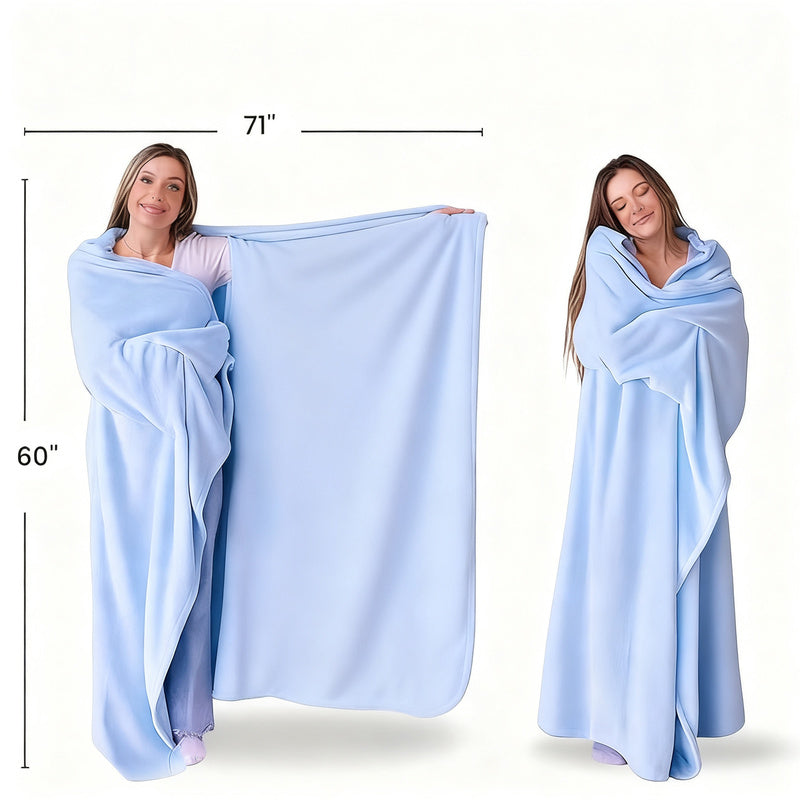 Tragbare Milchfleece-Decke, 152 × 177 cm