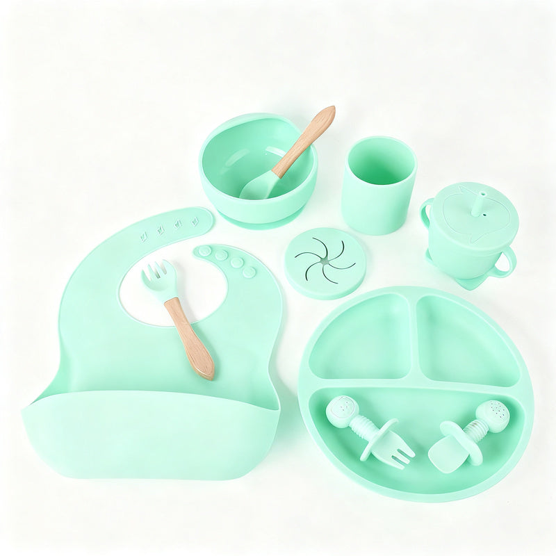 Kindergeschirr-Set aus Silikon, 6-teilig