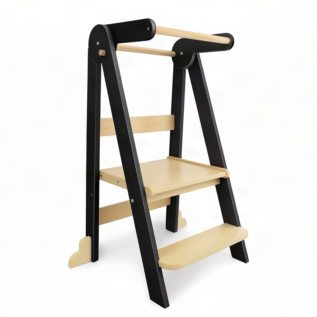 Montessori-Lernturm aus Holz, klappbar, 91×46×48 cm