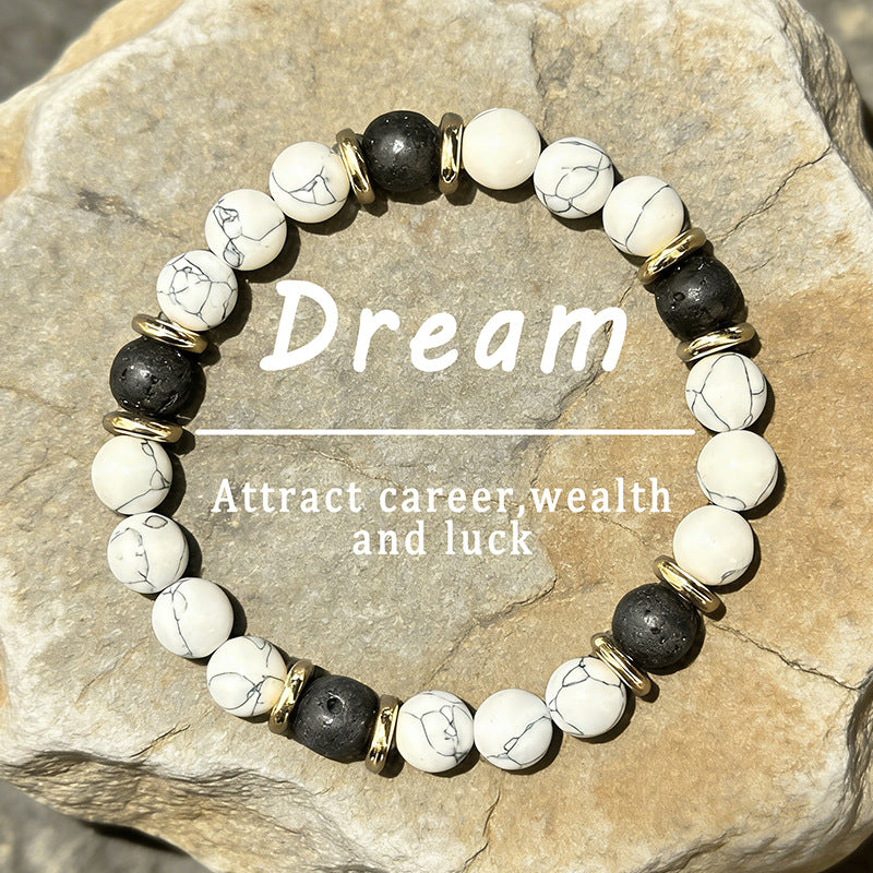 Armband aus Naturstein, 8 mm Perlen