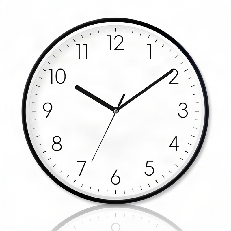 Quarz-Wanduhr, Kunststoff, Zeiger, 20–40 cm