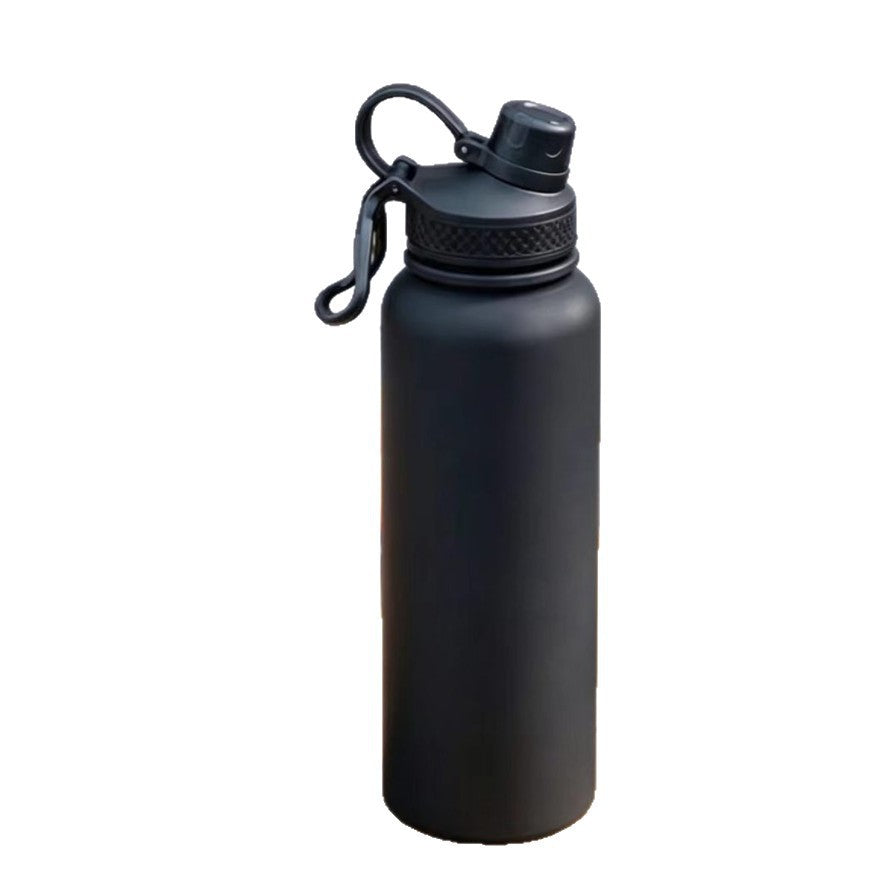 Isolierte Edelstahl-Trinkflasche mit Tragegriff