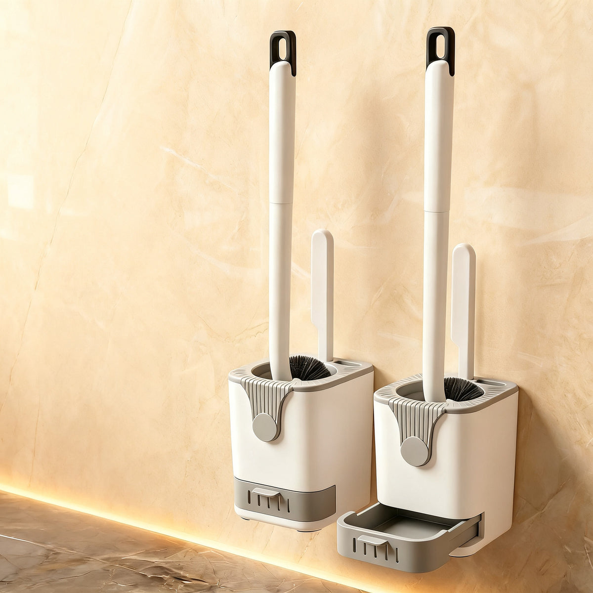 Toilettenbürste mit Halter, wandmontierbar
