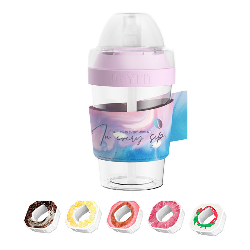 Sporttrinkflasche mit Strohhalm, 400 ml