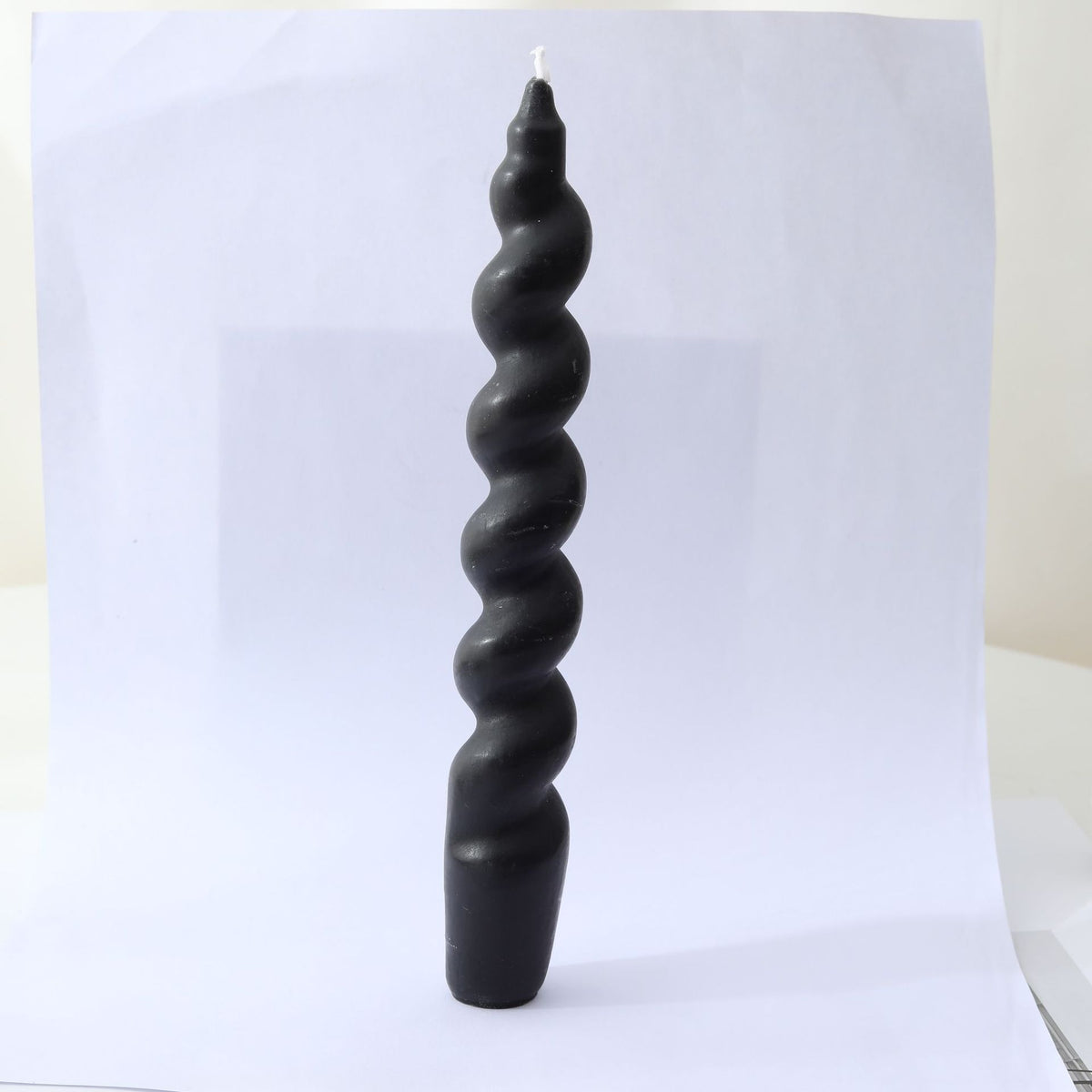 Spiralförmige Dekorkerze aus Sojawachs