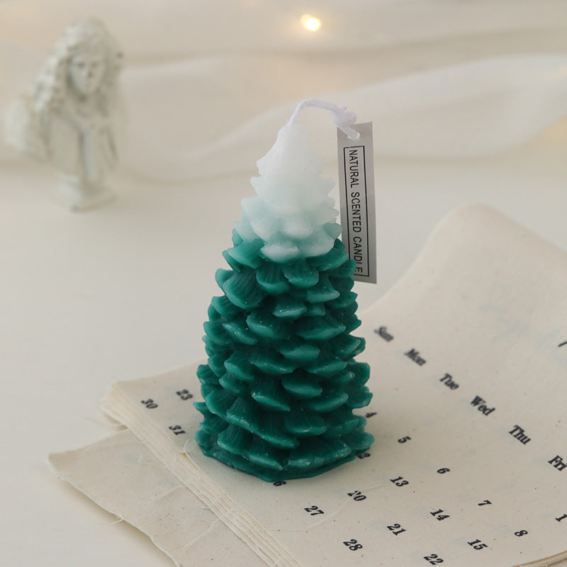 Weihnachtsbaum-Duftkerze aus Sojawachs