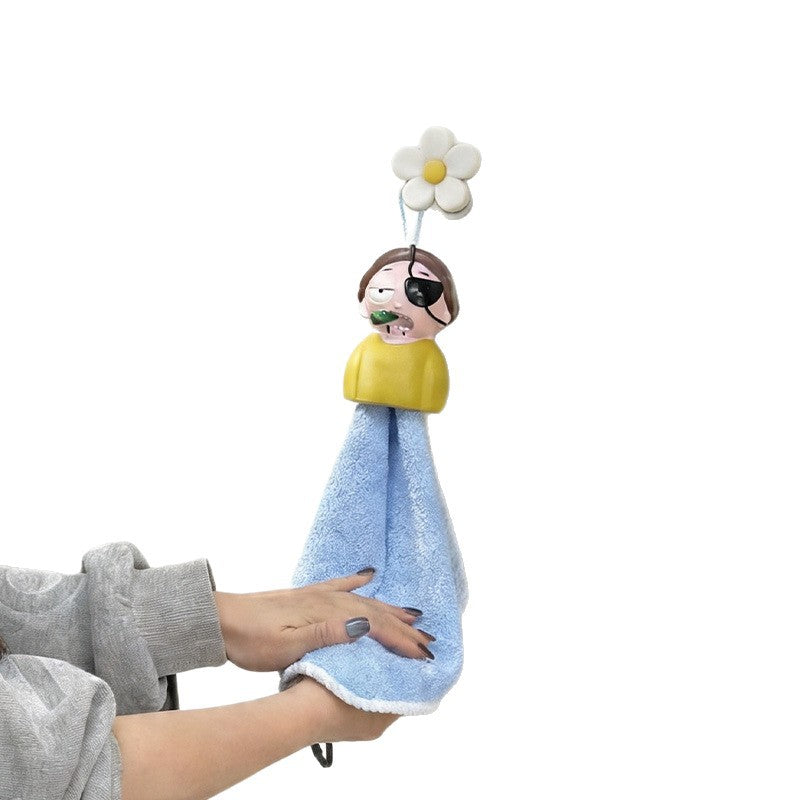 Cartoon-Handtuch aus Korallenfleece, super saugfähig