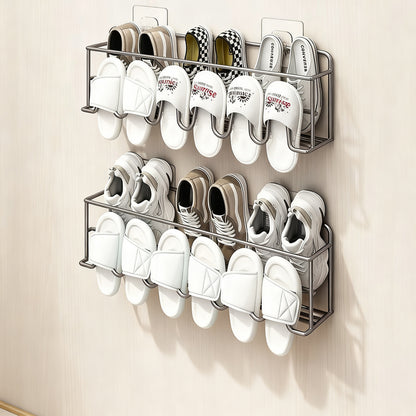 Wandmontiertes Schuhregal ohne Bohren