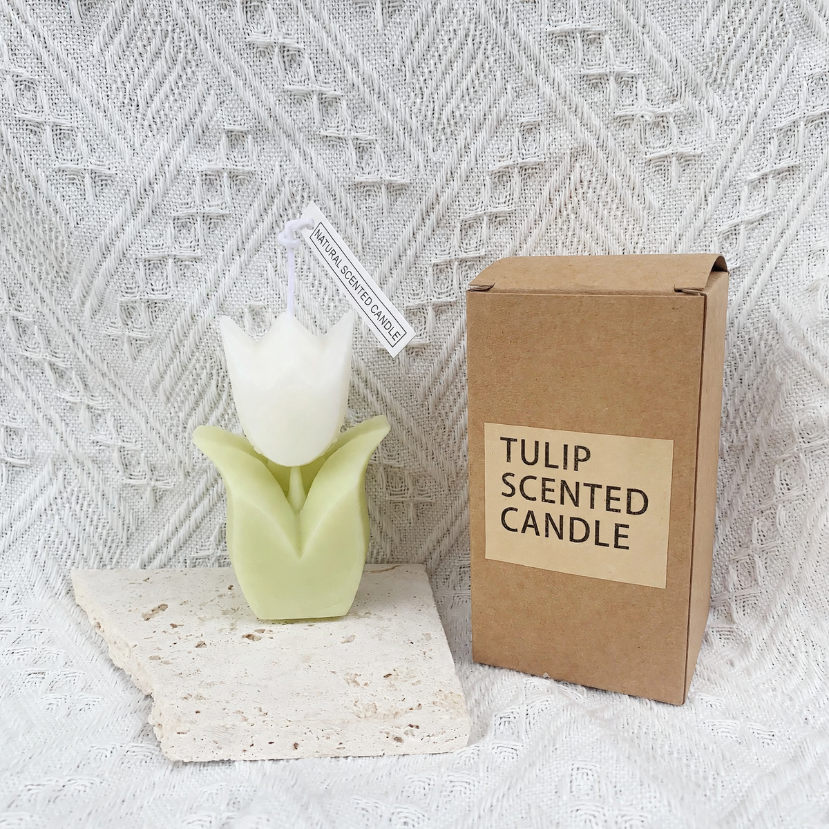 Handgeferti Duftkerze, Tulpenform, Sojawachs