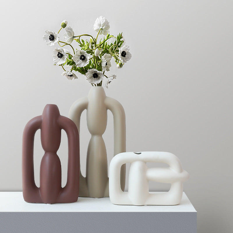 Keramik-Blumenvase, europäischer Stil
