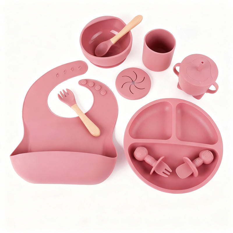 Kindergeschirr-Set aus Silikon, 6-teilig