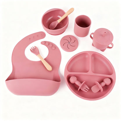 Kindergeschirr-Set aus Silikon, 6-teilig
