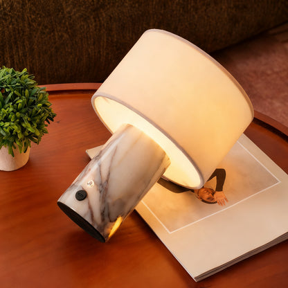 Marmor-Tischlampe Modell 1011, aufladbar oder Netzstrom
