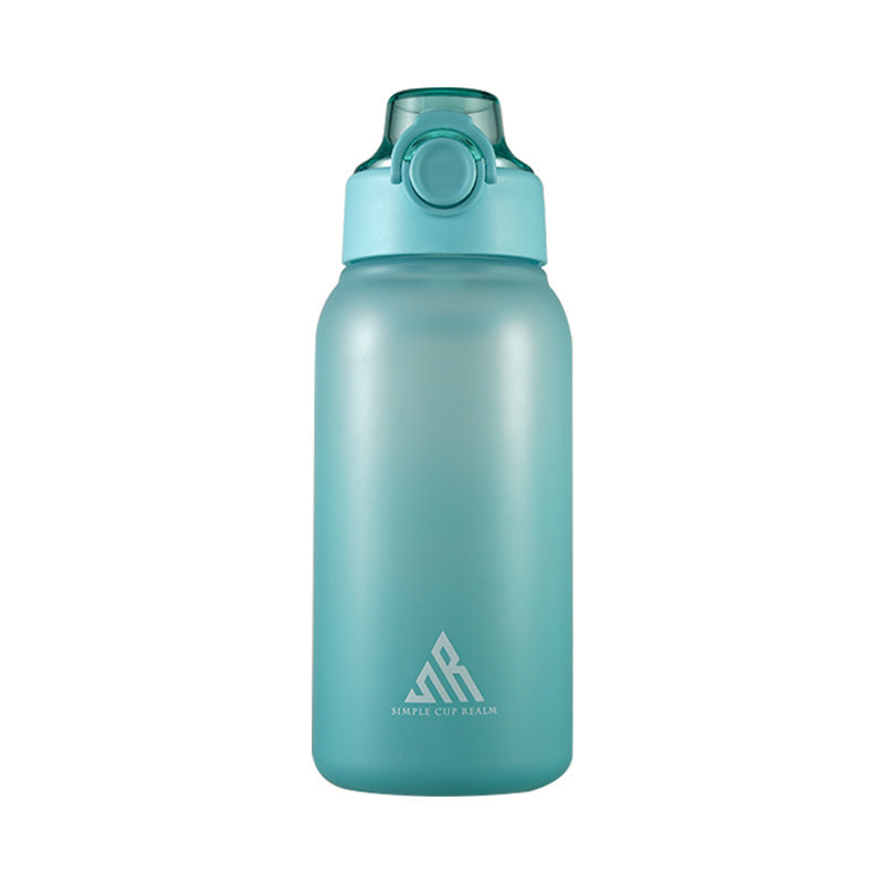 Trinkflasche 1L mit Aroma-Einsätzen und Strohhalm