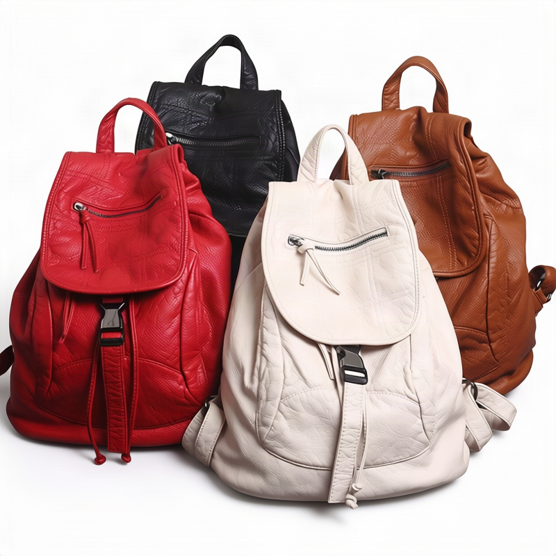 Doppelschultiger Rucksack aus PU-Material