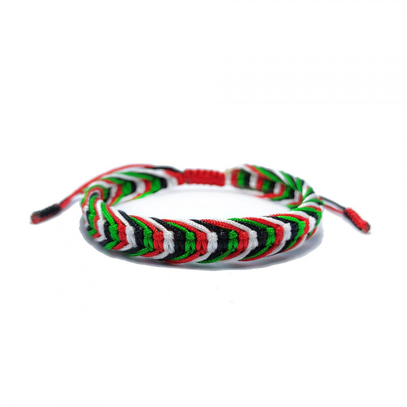 Handgeknüpftes Seilarmband in Rot