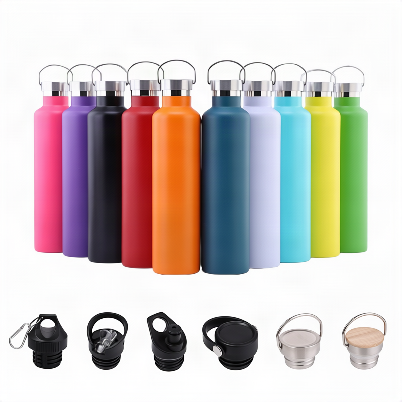 Isolierte Edelstahl-Trinkflasche mit Griff