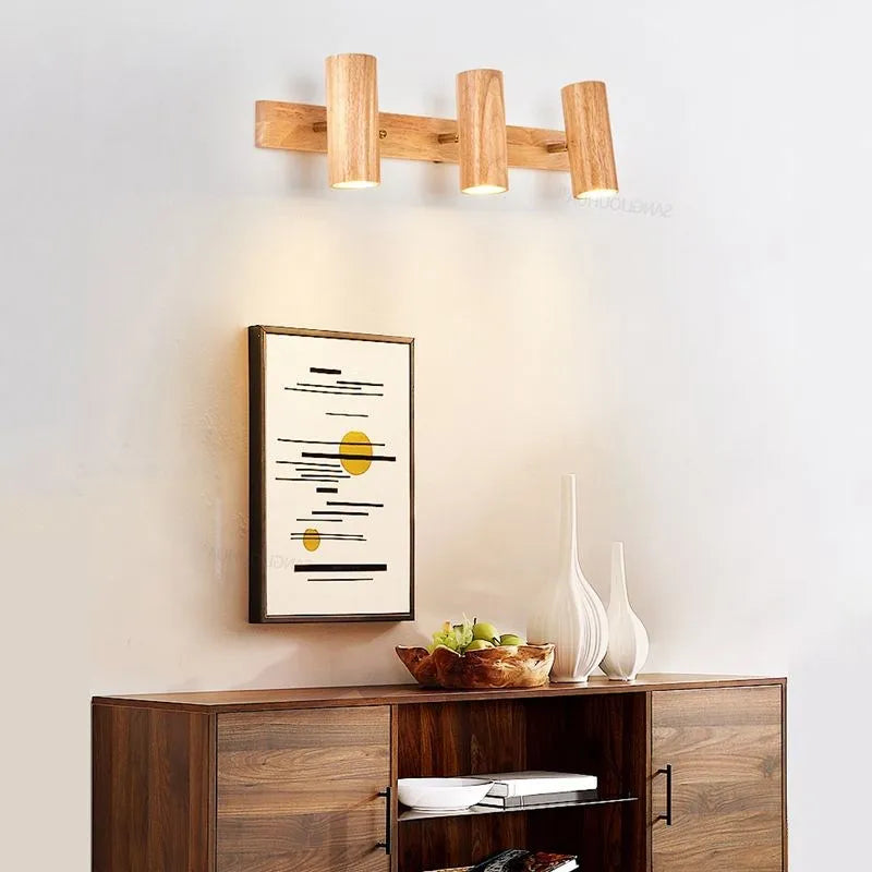 Moderne Wandlampe aus Walnussholz - Skandinavische LED-Wandlampe für Wohnzimmer & Esszimmer | Brehn