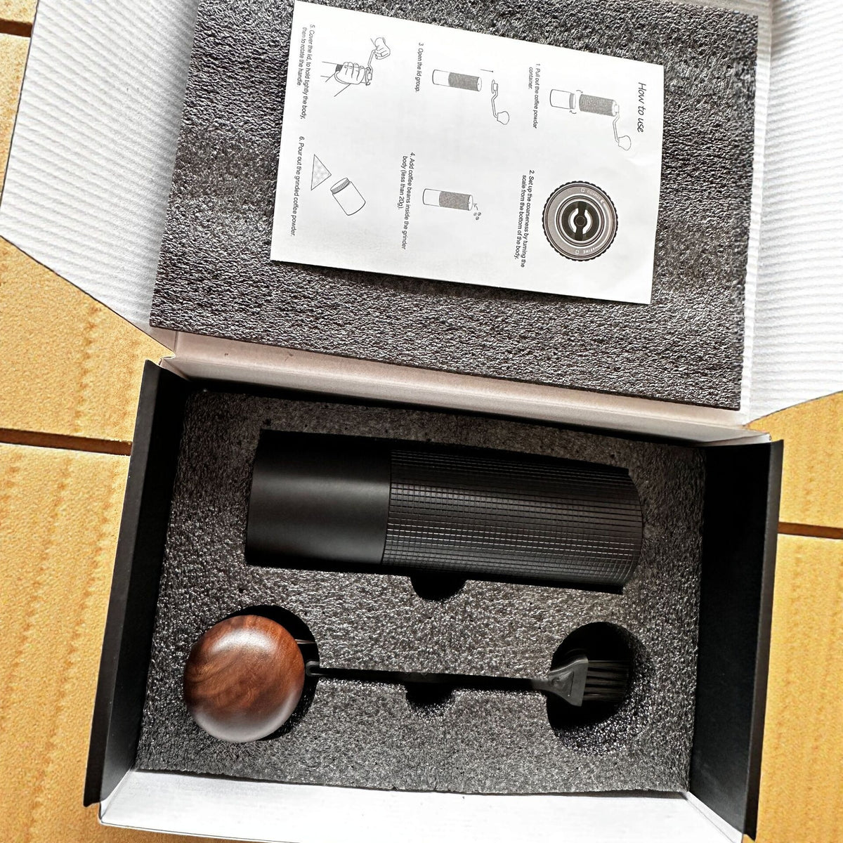 Handkaffeemühle, manuell, tragbar