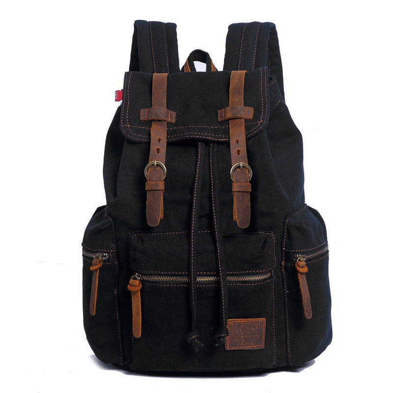 Leinen-Rucksack, 36–55 L, 15,6 Zoll, im Vintage-Stil