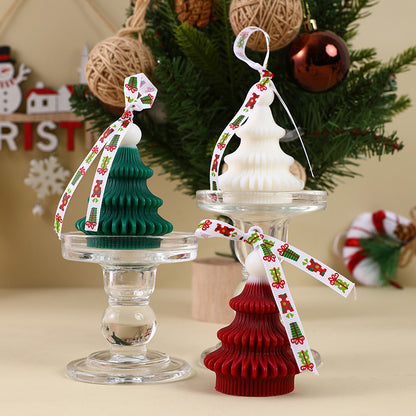 Dekorative Weihnachtskerze aus Sojawachs