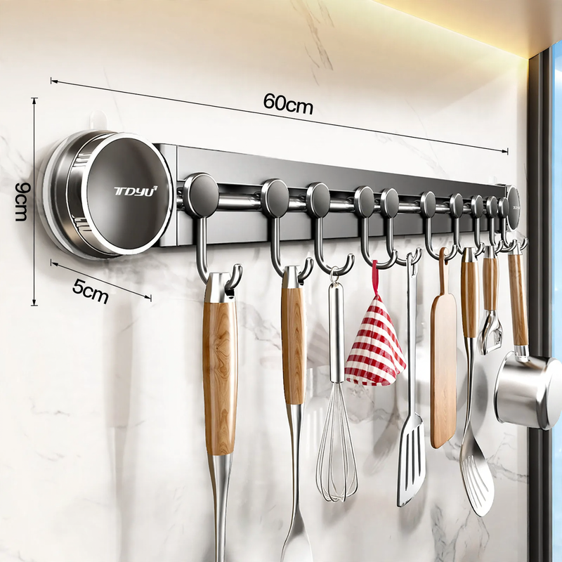 Wandmontage-Regal mit Haken, 6–10 Haken