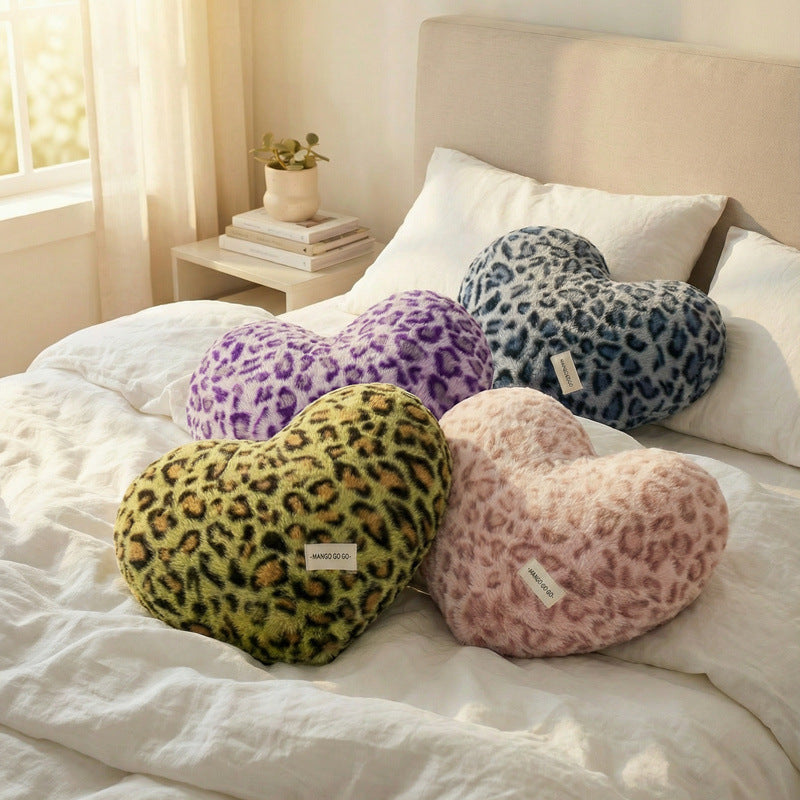 Kuschelkissen mit Leopardenmuster, 40×35 cm