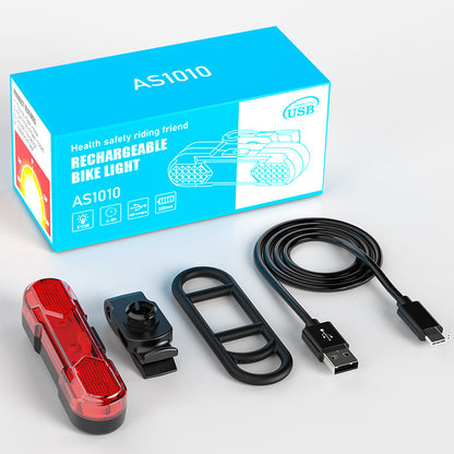Fahrrad-Rücklicht USB-aufladbar, 360° drehbar