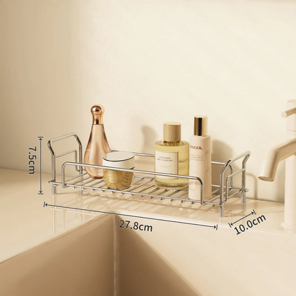 Badezimmer-Regal aus Edelstahl, ein- oder zweilagig