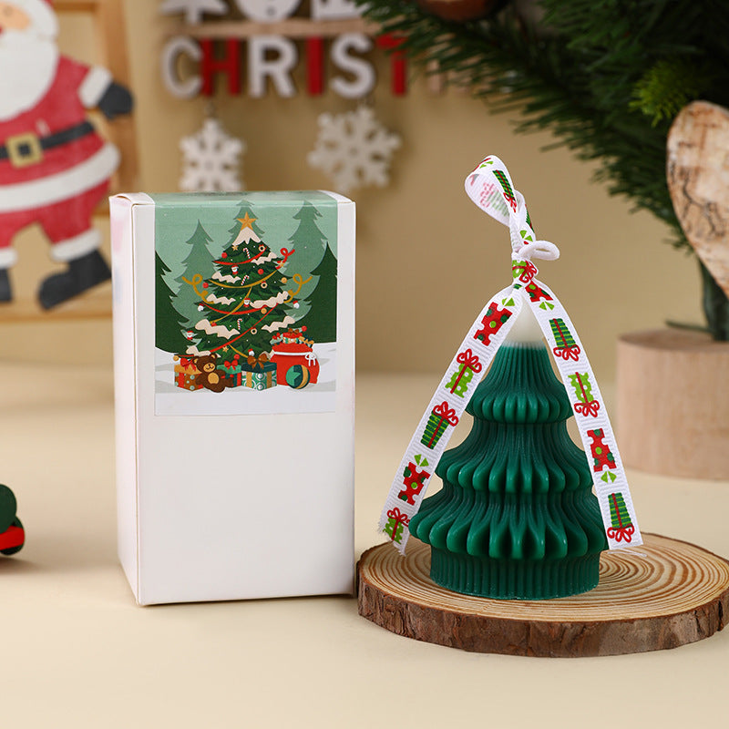 Dekorative Weihnachtskerze aus Sojawachs