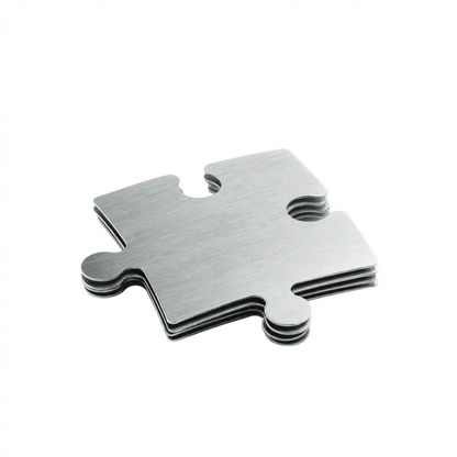 Edelstahl-Untersetzer, Puzzle-Design