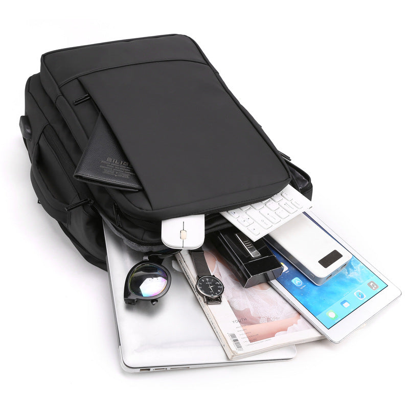 Erweiterbare Business-Rucksack mit USB-Ladung, 20-35 L