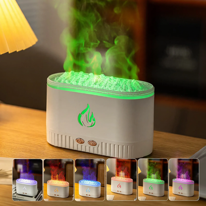 Kaminfeuer-Aromadiffuser mit RGB-Licht, 0,5 l