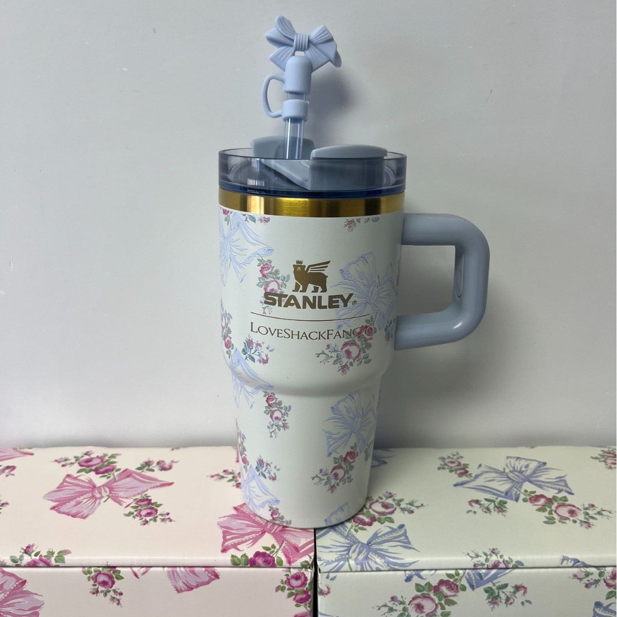 Isolierbecher mit Henkel und Strohhalm, 40oz