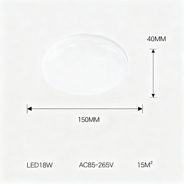 LED-Deckenleuchte rund, modern, für Nassräume