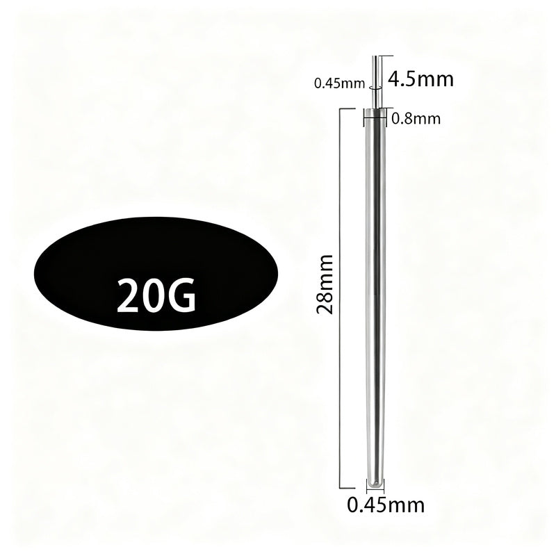 Titan-Piercingstab, flache Basis, Innengewinde