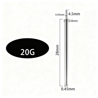 Titan-Piercingstab, flache Basis, Innengewinde
