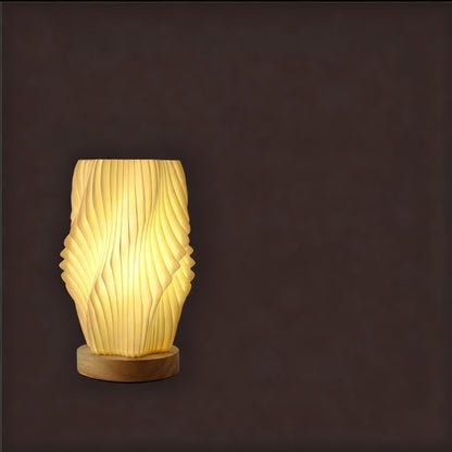 3D-Drehlampe mit USB-Aufladung, Creme-Stil