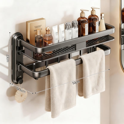 Badezimmer-Regal mit Saugnapf, mehrlagig