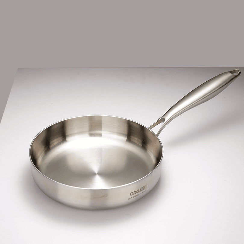 Bratpfanne Edelstahl mit Glassdeckel, 3-schichtig